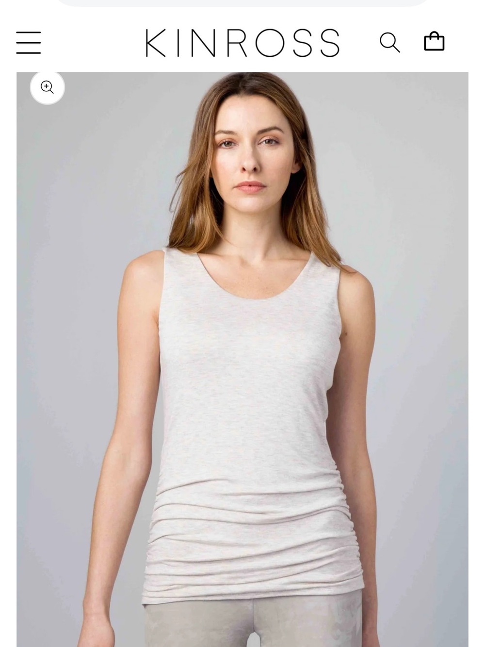 BLUE KINROSS Ruched Tank